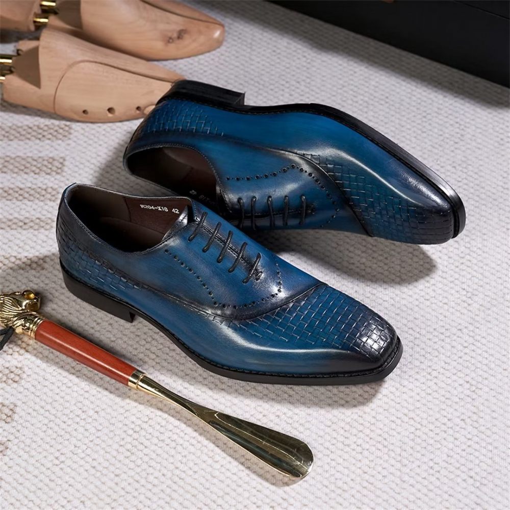 Chaussures Habillées Pour Hommes Sélection Robes Cuir Élégantes Et Chics - Bleu