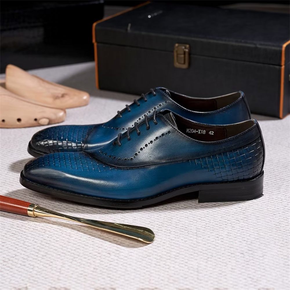 Chaussures Habillées Pour Hommes Sélection Robes Cuir Élégantes Et Chics - Bleu