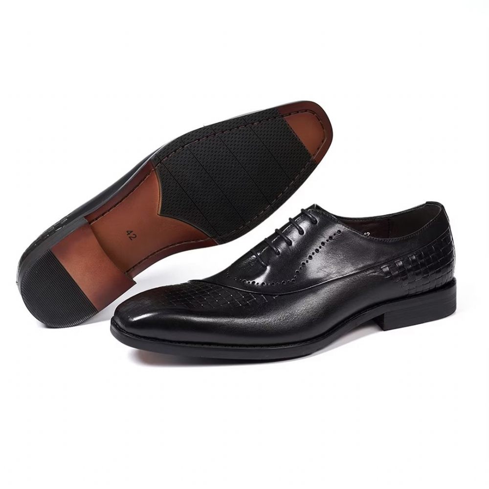 Chaussures Habillées Pour Hommes Sélection Robes Cuir Élégantes Et Chics - Noir