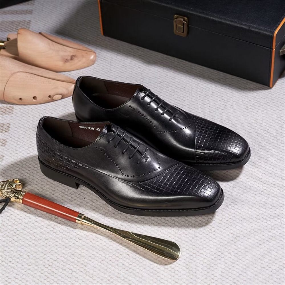 Chaussures Habillées Pour Hommes Sélection Robes Cuir Élégantes Et Chics - Noir