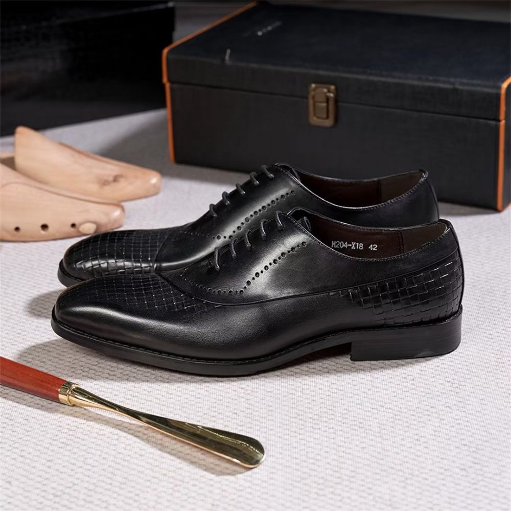 Chaussures Habillées Pour Hommes Sélection Robes Cuir Élégantes Et Chics - Noir