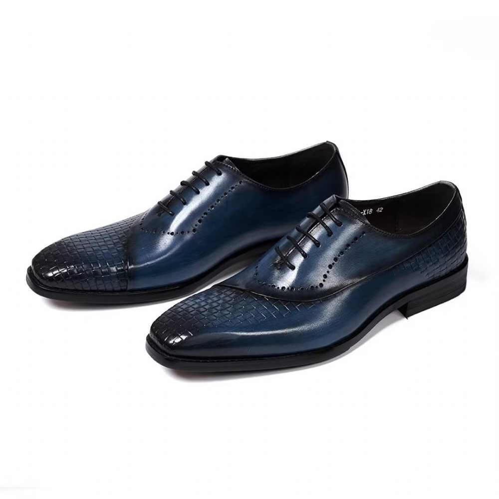 Chaussures Habillées Pour Hommes Sélection Robes Cuir Élégantes Et Chics - Bleu