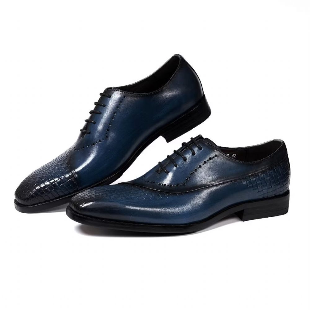 Chaussures Habillées Pour Hommes Sélection Robes Cuir Élégantes Et Chics - Bleu