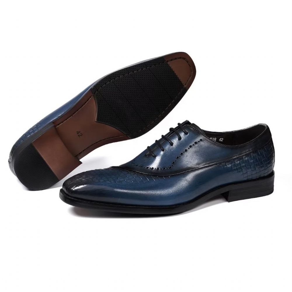 Chaussures Habillées Pour Hommes Sélection Robes Cuir Élégantes Et Chics - Bleu