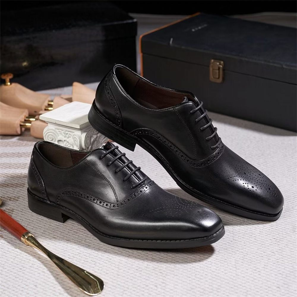 Chaussures Habillées Pour Hommes Sélection Robes Cuir Style Urbain - Noir