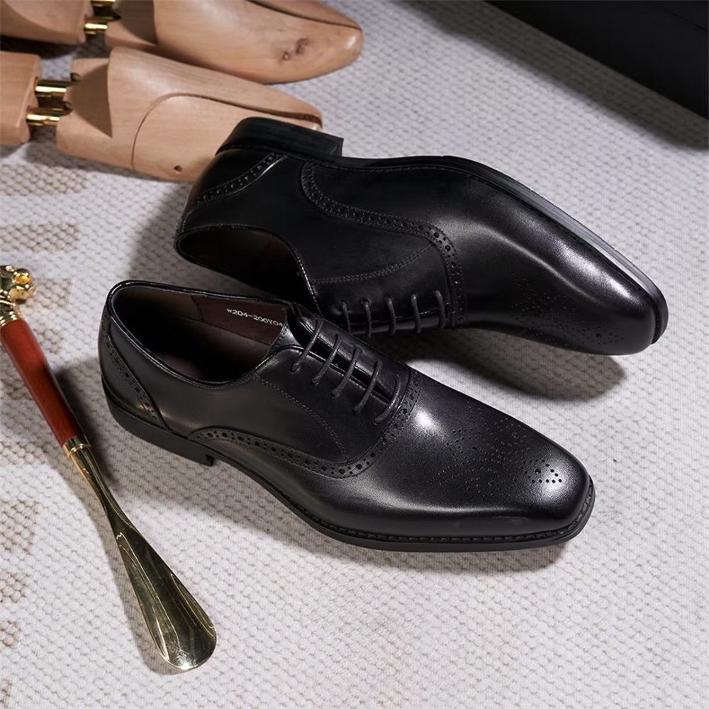 Chaussures Habillées Pour Hommes Sélection Robes Cuir Style Urbain - Noir