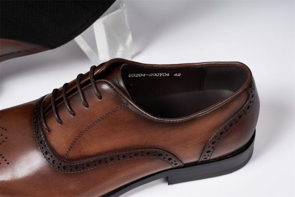 Chaussures Habillées Pour Hommes Sélection Robes Cuir Style Urbain - Marron