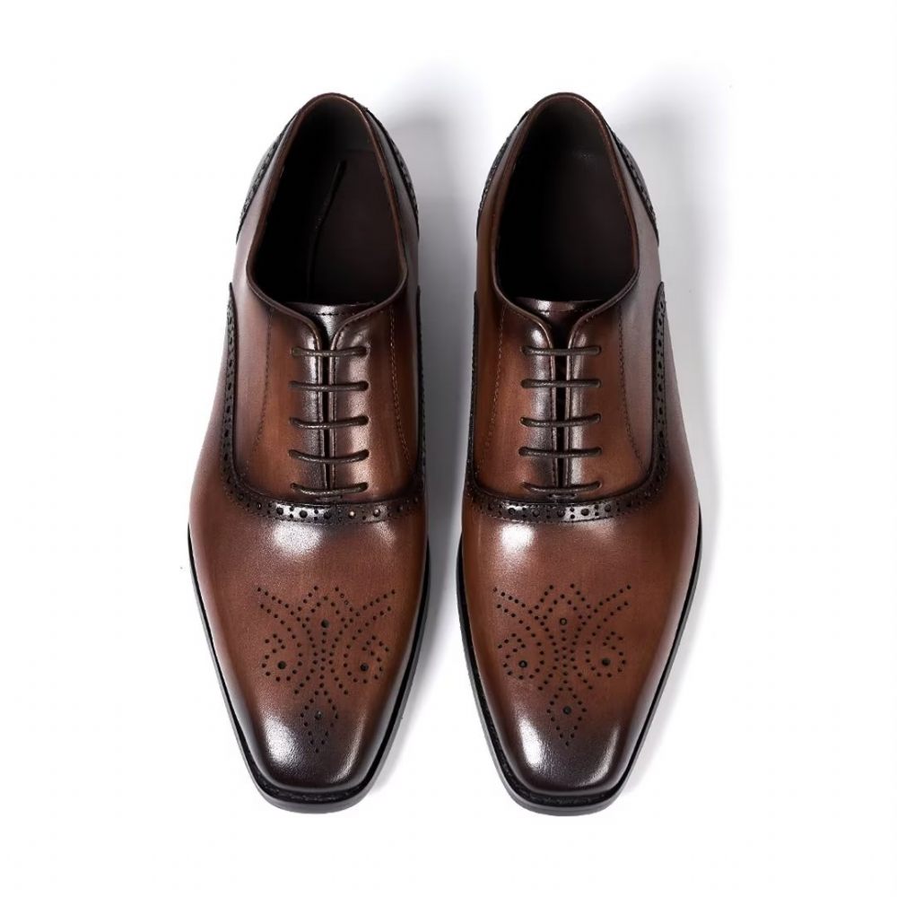 Chaussures Habillées Pour Hommes Sélection Robes Cuir Style Urbain - Marron