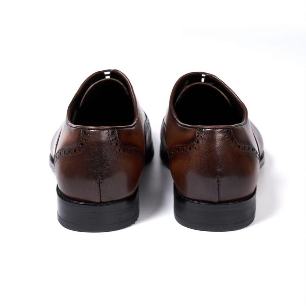 Chaussures Habillées Pour Hommes Sélection Robes Cuir Style Urbain - Marron