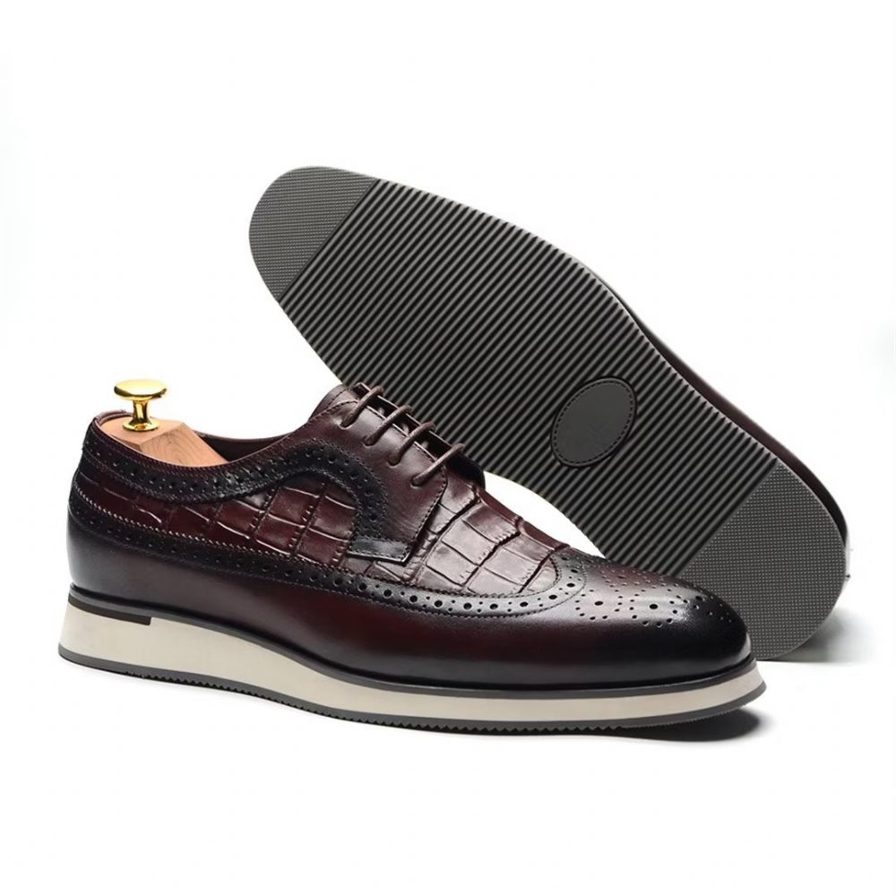 Chaussures Habillées À Lacets City Elegance Pour Hommes - Bourgogne