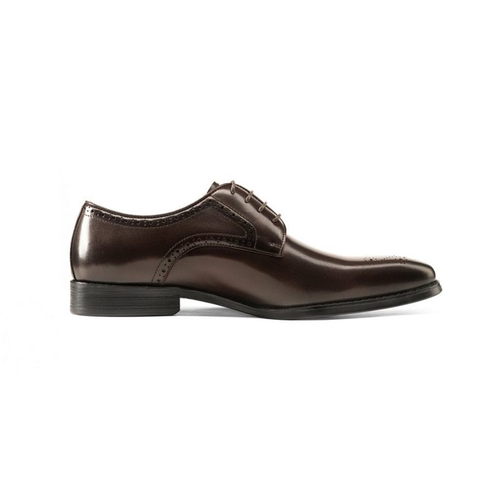 Chaussures Habillées À Lacets Cuir Exotique Pour Hommes - Café