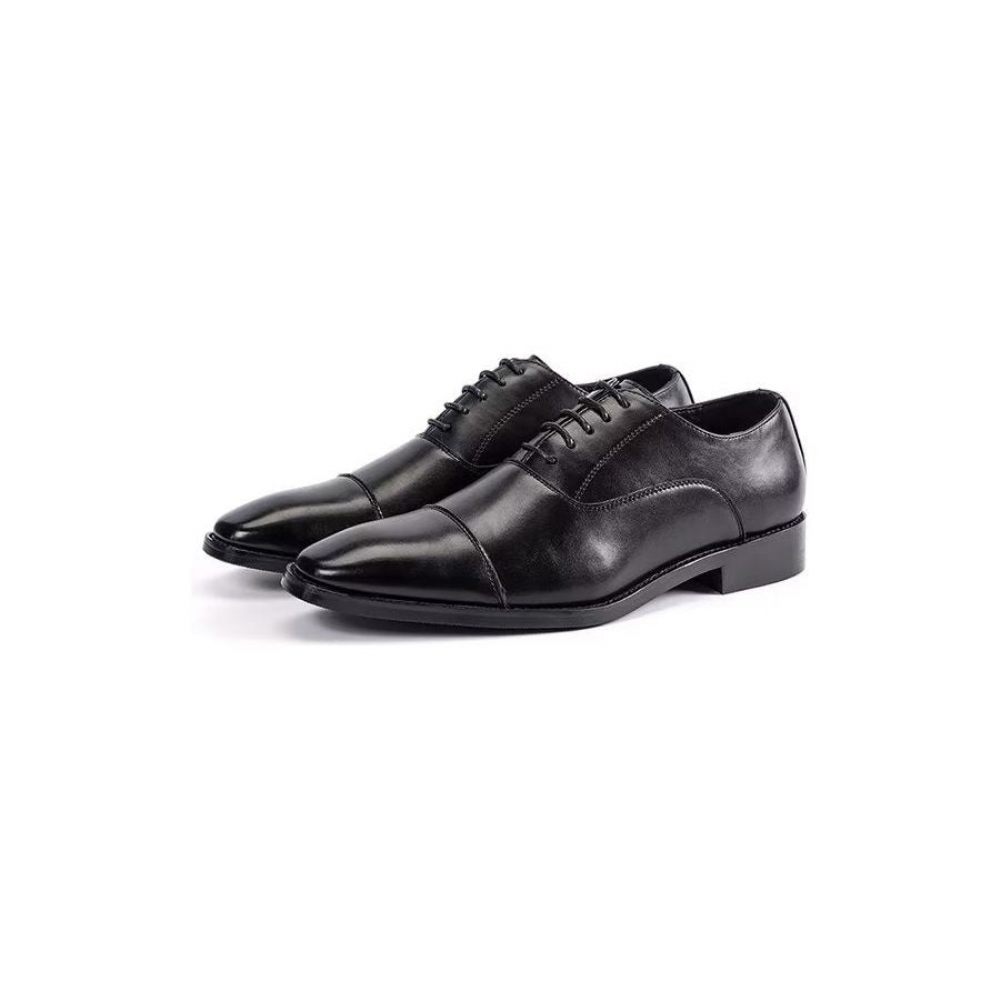 Chaussures Habillées À Lacets Pu Pour Hommes - Noir