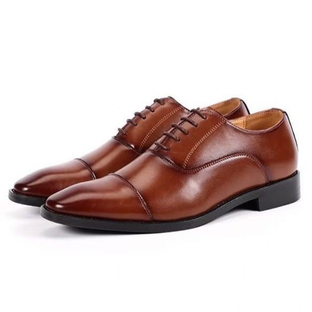 Chaussures Habillées À Lacets Pu Pour Hommes - Marron