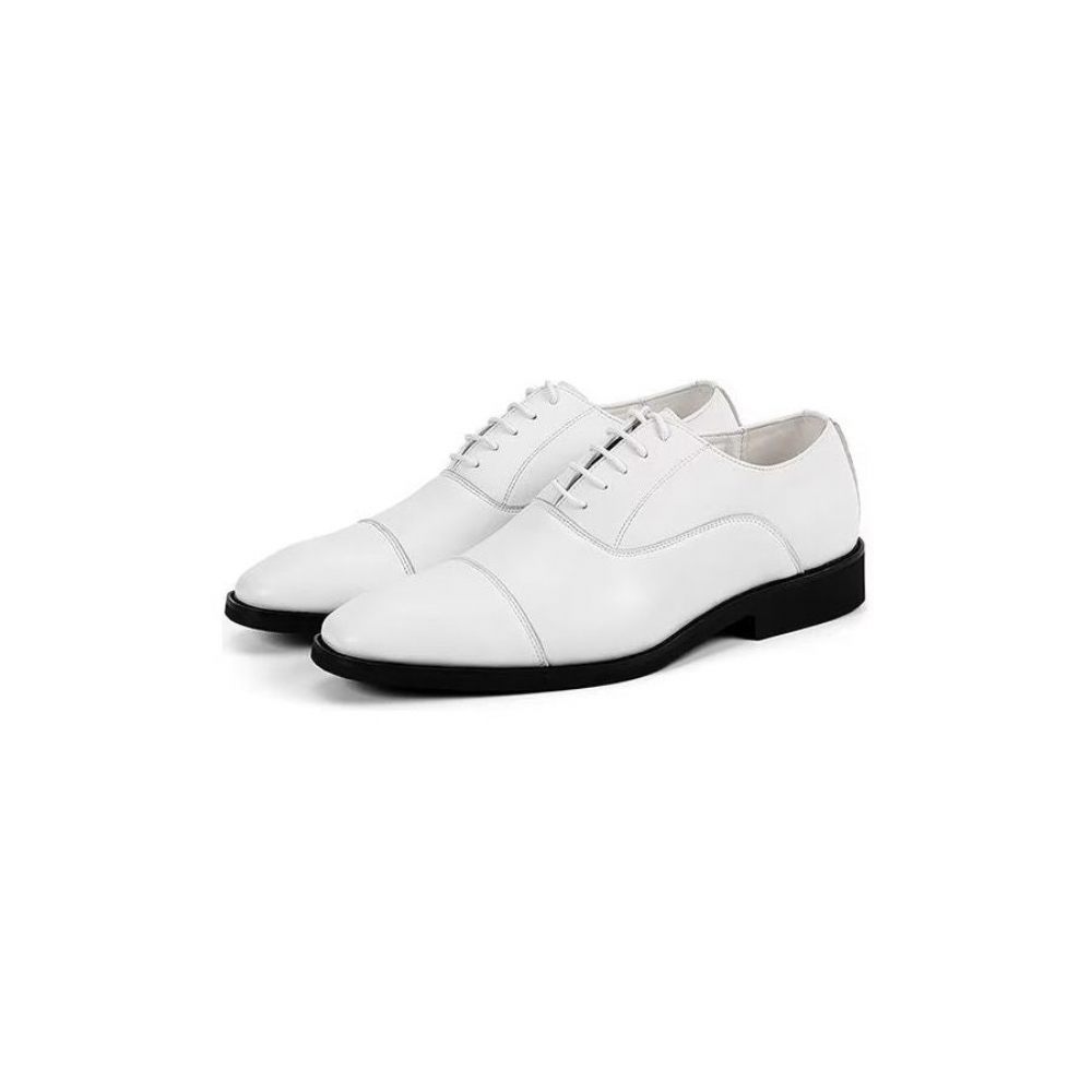 Chaussures Habillées À Lacets Pu Pour Hommes - Blanc