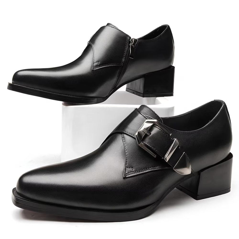 Chaussures Habillées Luxe À Bout Pointu Pour Hommes - Noir