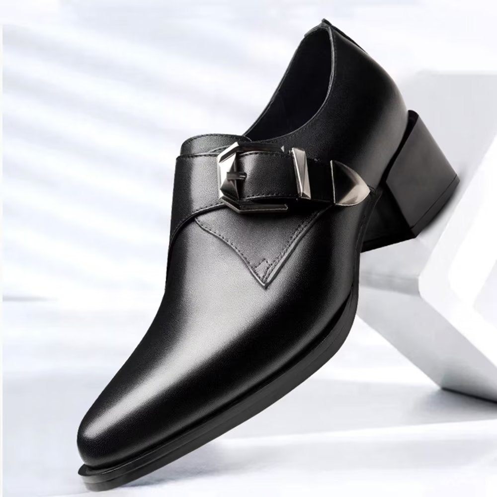 Chaussures Habillées Luxe À Bout Pointu Pour Hommes - Noir