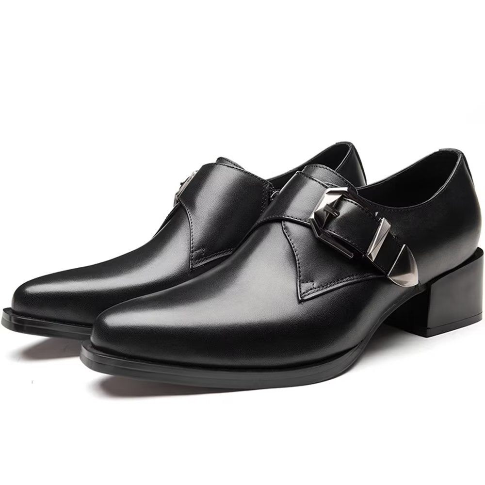 Chaussures Habillées Luxe À Bout Pointu Pour Hommes - Noir