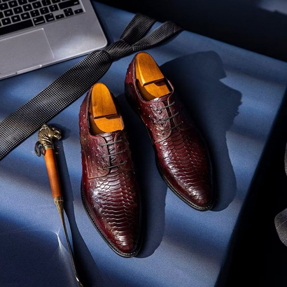 Chaussures Habillées Luxe Croctex Derbies Pour Hommes - Café