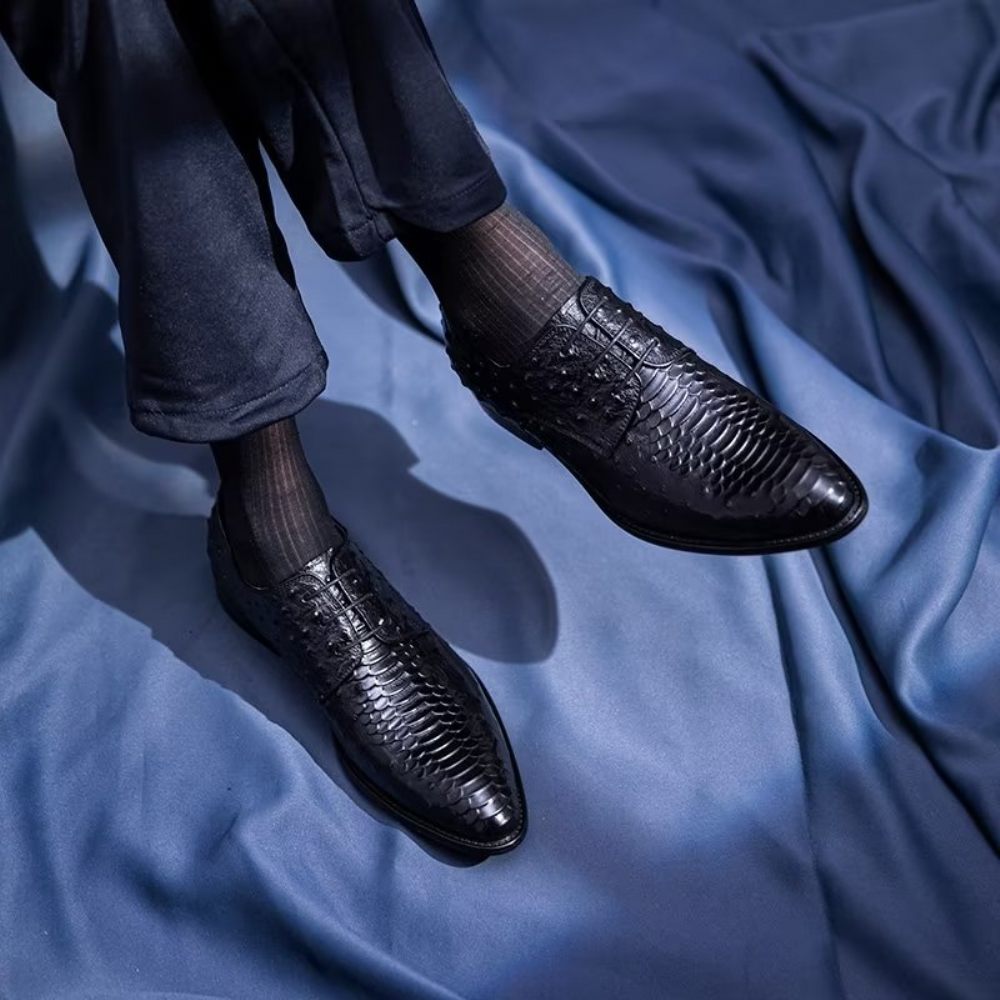 Chaussures Habillées Luxe Croctex Derbies Pour Hommes - Noir