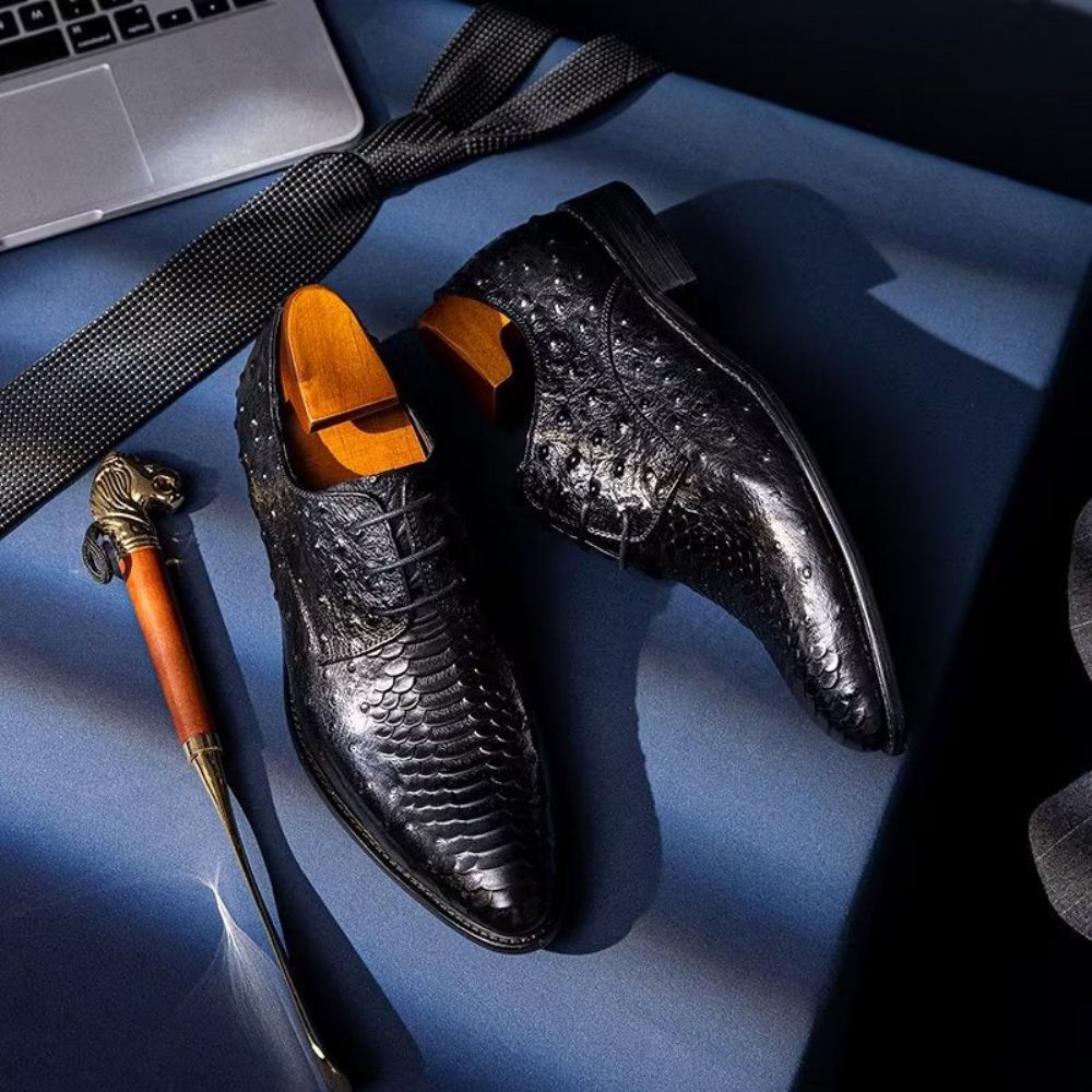 Chaussures Habillées Luxe Croctex Derbies Pour Hommes - Noir