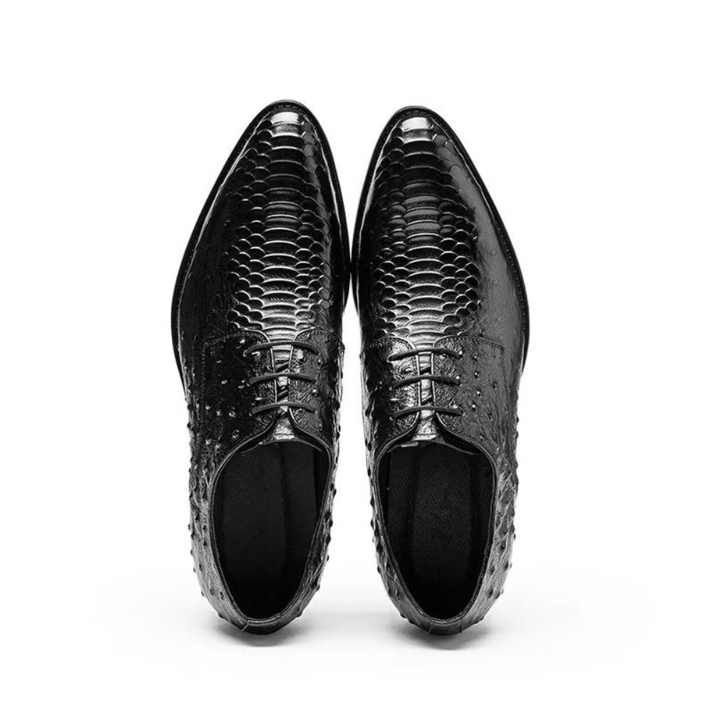 Chaussures Habillées Luxe Croctex Derbies Pour Hommes - Noir