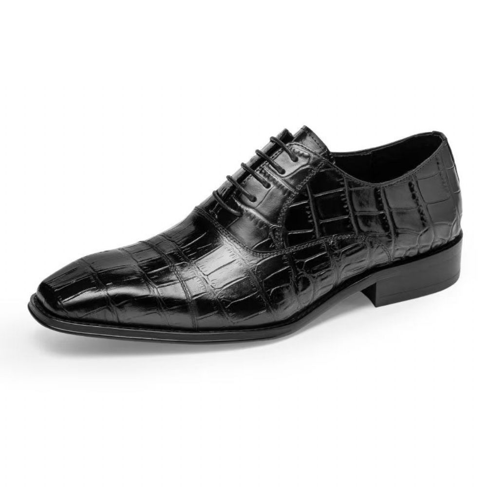 Chaussures Habillées Luxe Croctex Oxford Pour Hommes - Noir