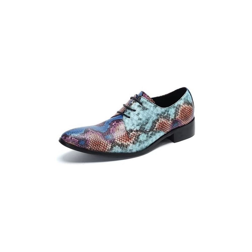 Chaussures Habillées Luxe Pour Hommes Derby Intelligentes À Motifs Exotiques