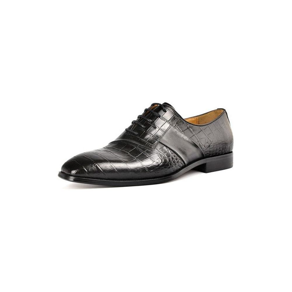 Chaussures Habillées Luxe À Lacets Pour Hommes - Noir