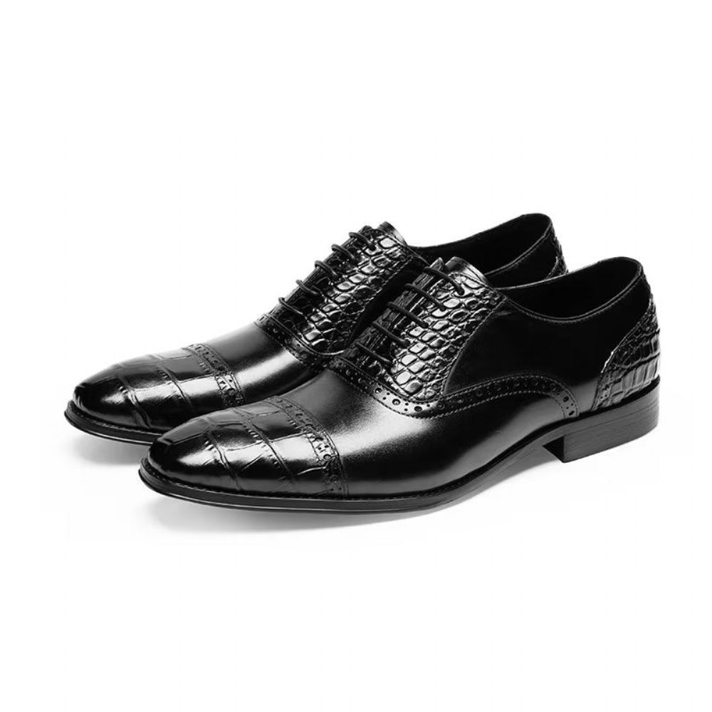 Chaussures Habillées Opulent Croctex Oxford Pour Hommes - Noir