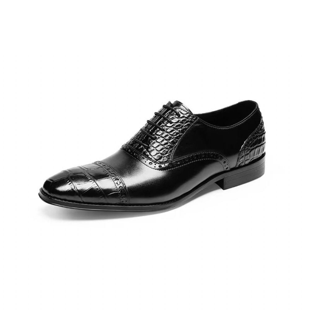 Chaussures Habillées Opulent Croctex Oxford Pour Hommes - Noir