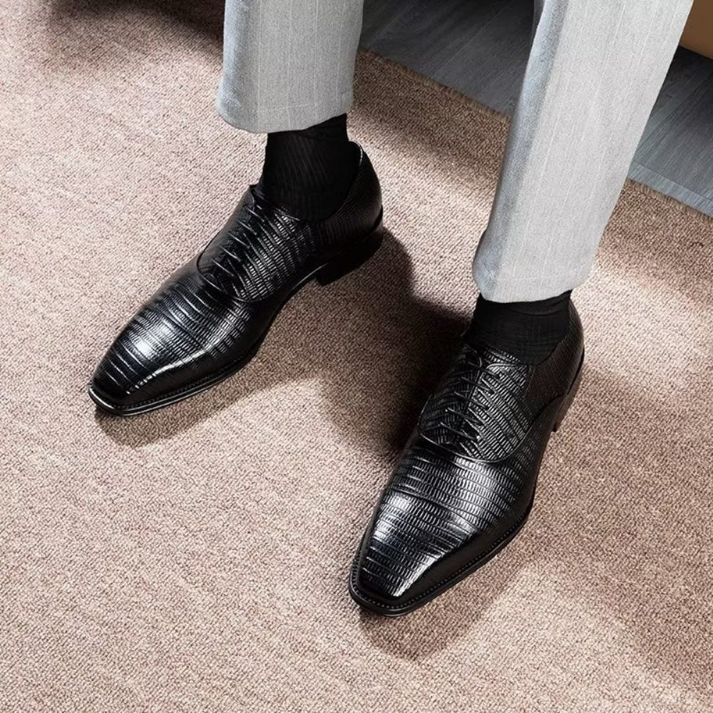 Chaussures Habillées Opulent Exotica Oxford Pour Hommes - Noir