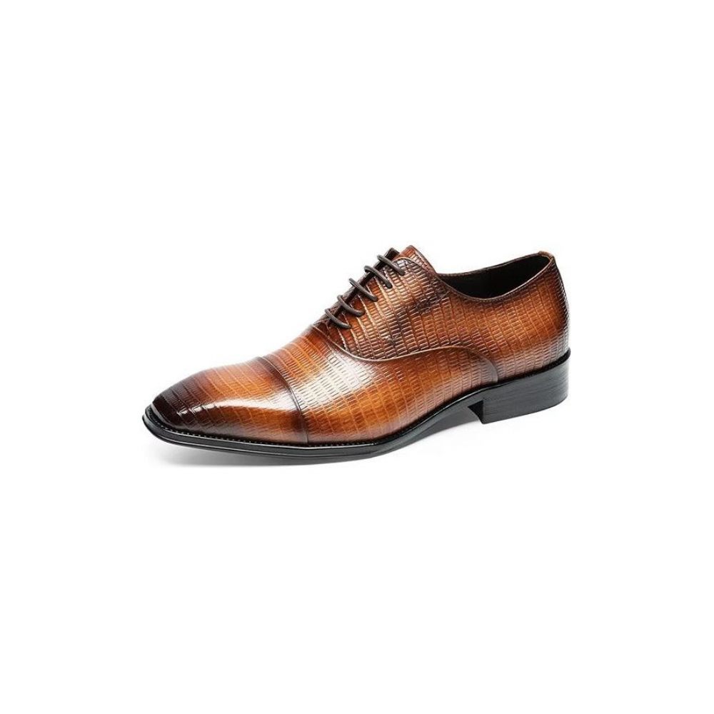 Chaussures Habillées Opulent Exotica Oxford Pour Hommes - Café