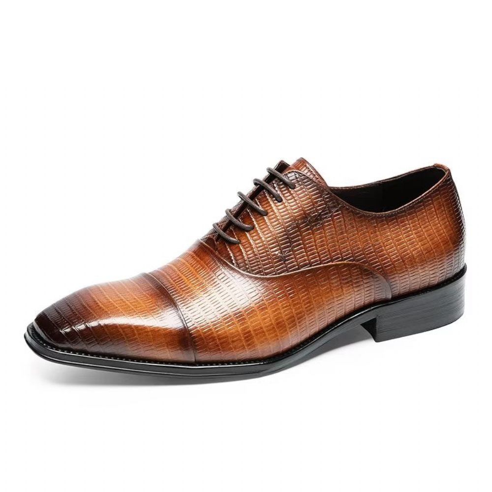 Chaussures Habillées Opulent Exotica Oxford Pour Hommes - Café