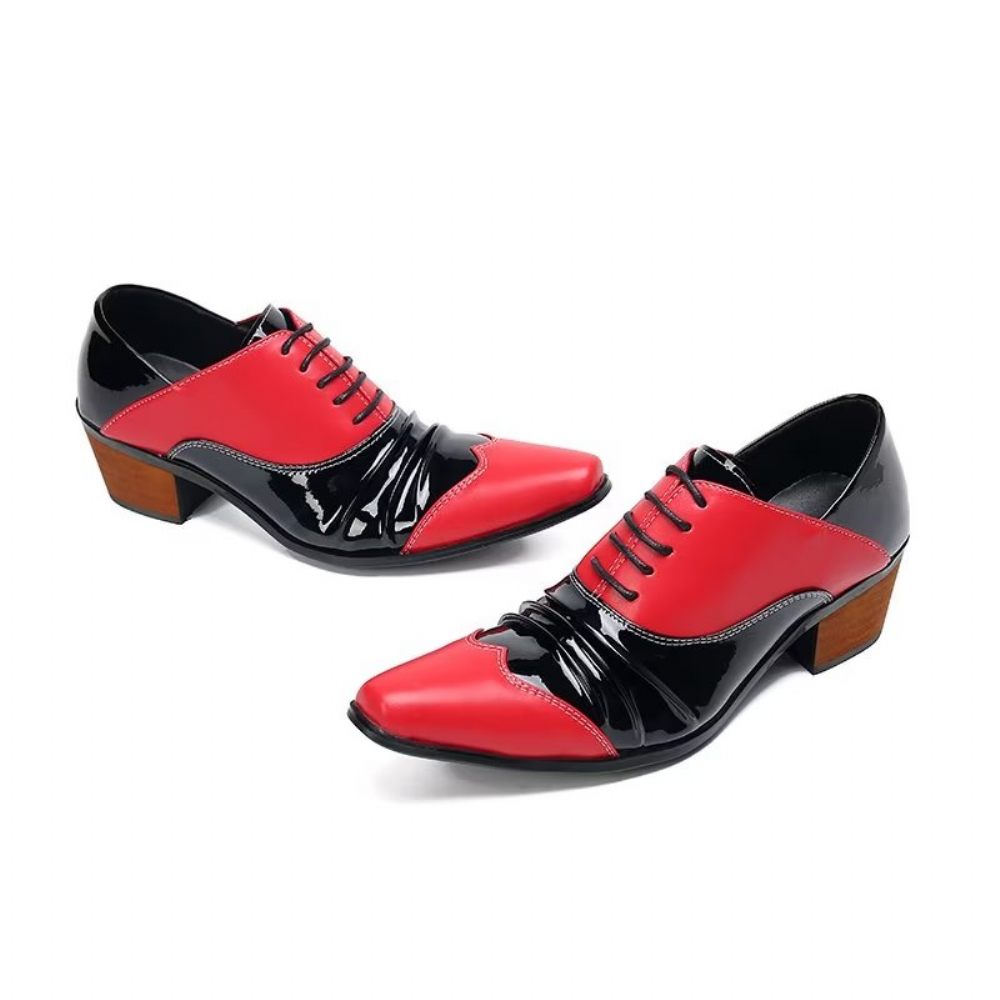 Chaussures Habillées Oxford À Enfiler Pour Hommes - Rouge