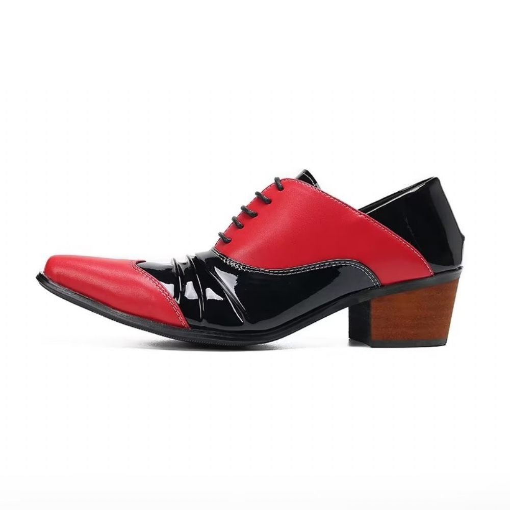 Chaussures Habillées Oxford À Enfiler Pour Hommes - Rouge