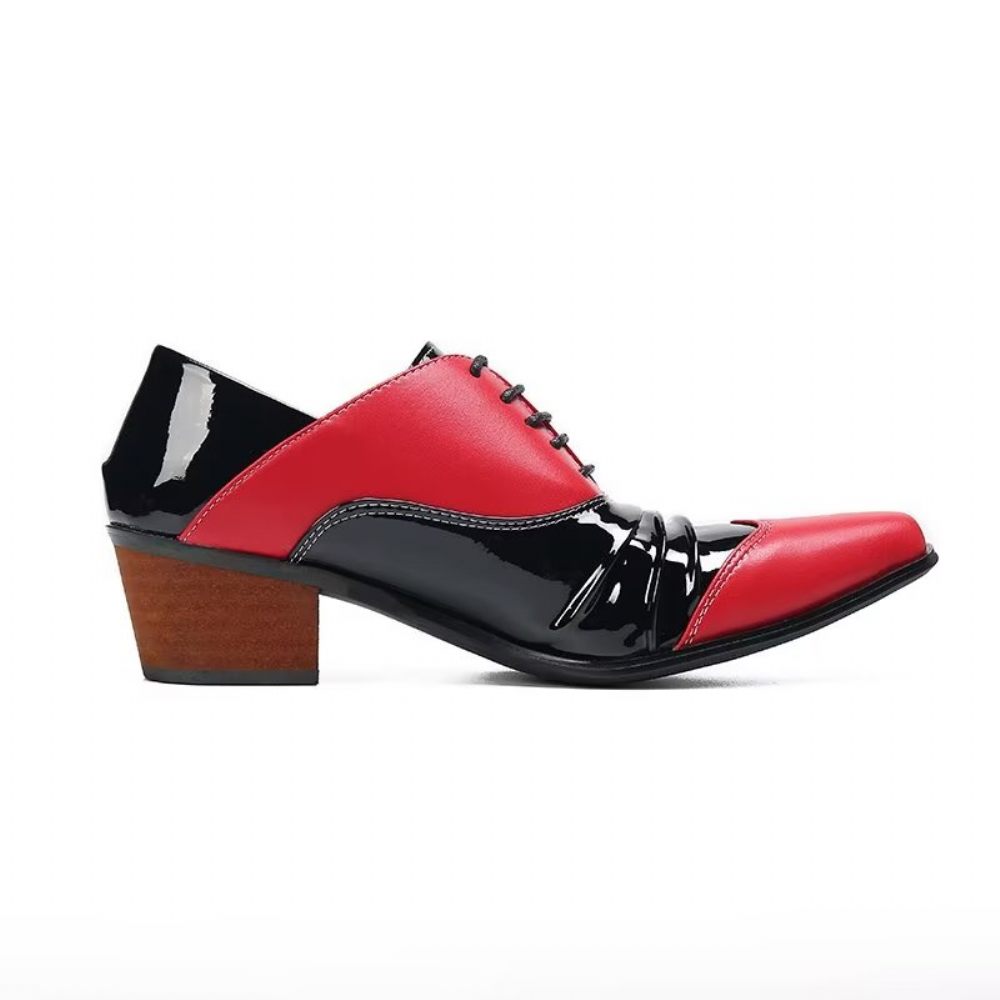 Chaussures Habillées Oxford À Enfiler Pour Hommes - Rouge