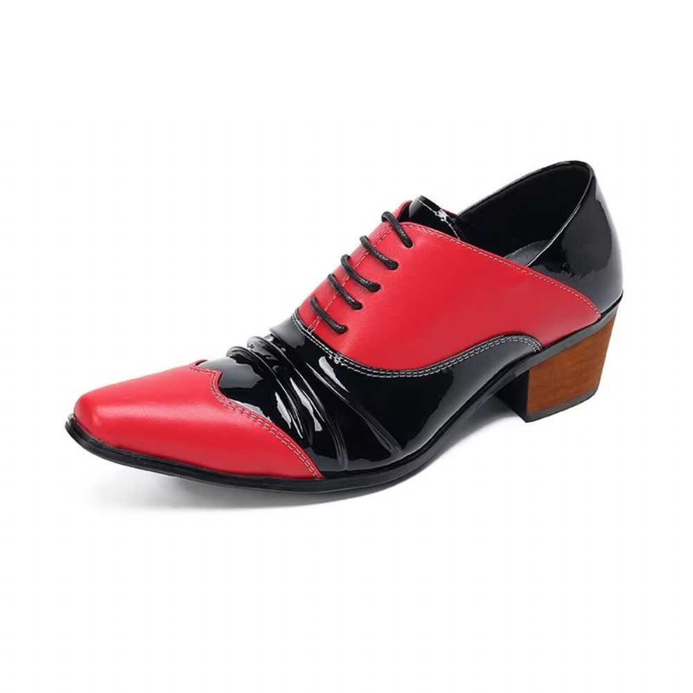 Chaussures Habillées Oxford À Enfiler Pour Hommes - Rouge