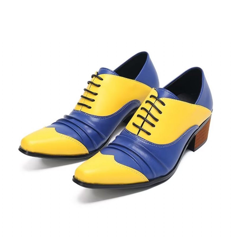 Chaussures Habillées Oxford À Enfiler Pour Hommes - Jaune