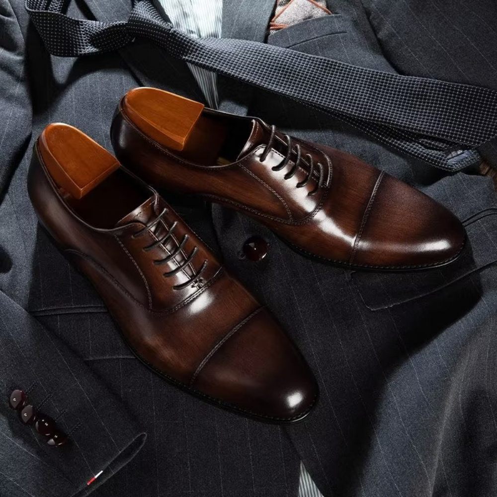 Chaussures Habillées Oxford Pour Hommes - Café