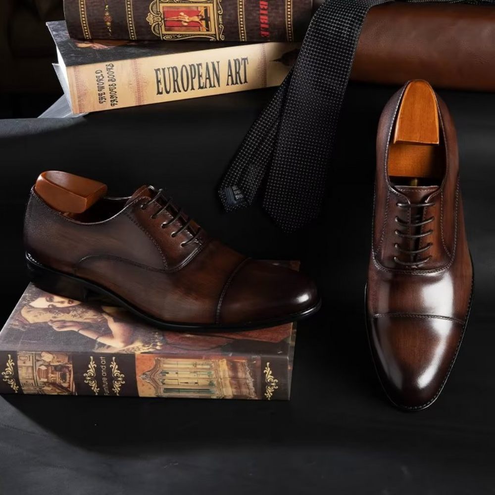 Chaussures Habillées Oxford Pour Hommes - Café