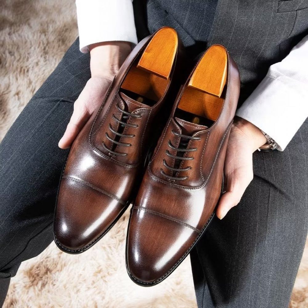 Chaussures Habillées Oxford Pour Hommes - Café