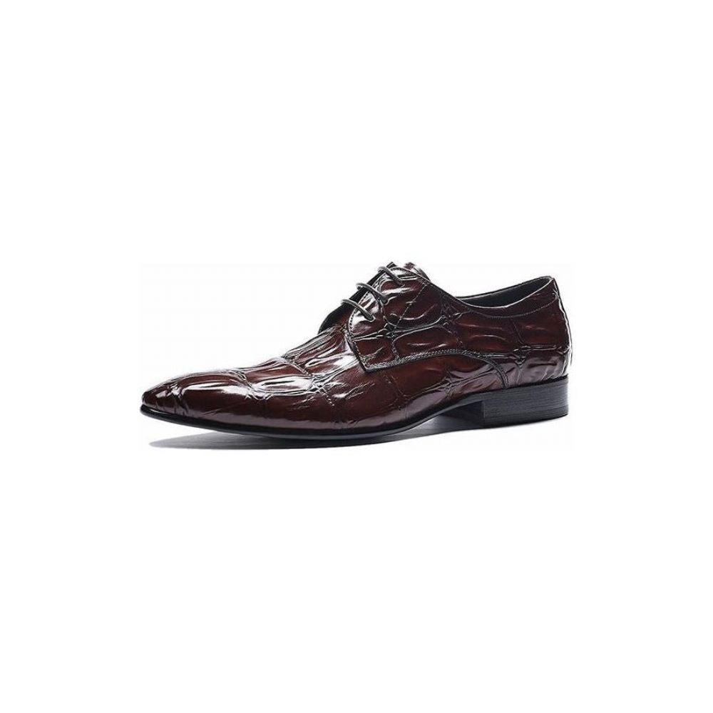 Chaussures Habillées Oxford À Lacets Pour Hommes - Rouge