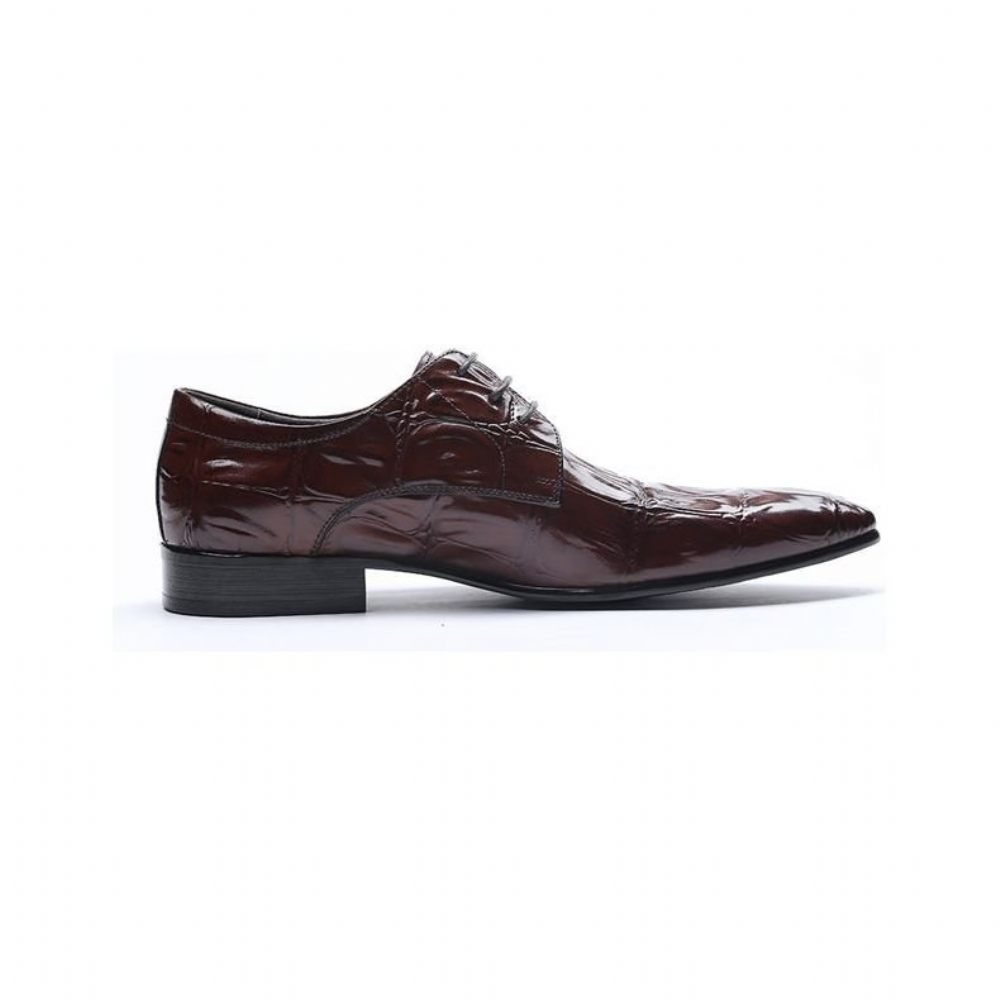 Chaussures Habillées Oxford À Lacets Pour Hommes - Rouge