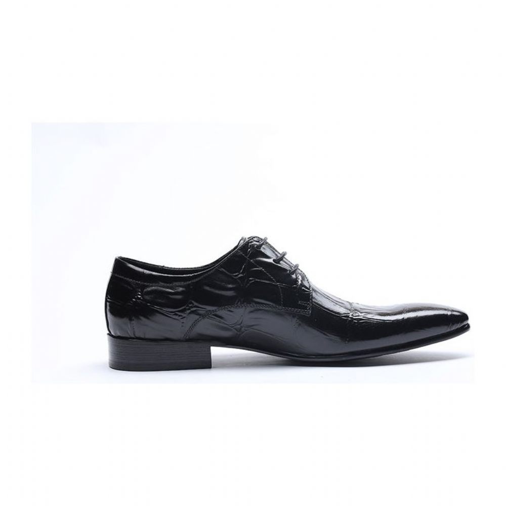 Chaussures Habillées Oxford À Lacets Pour Hommes - Noir