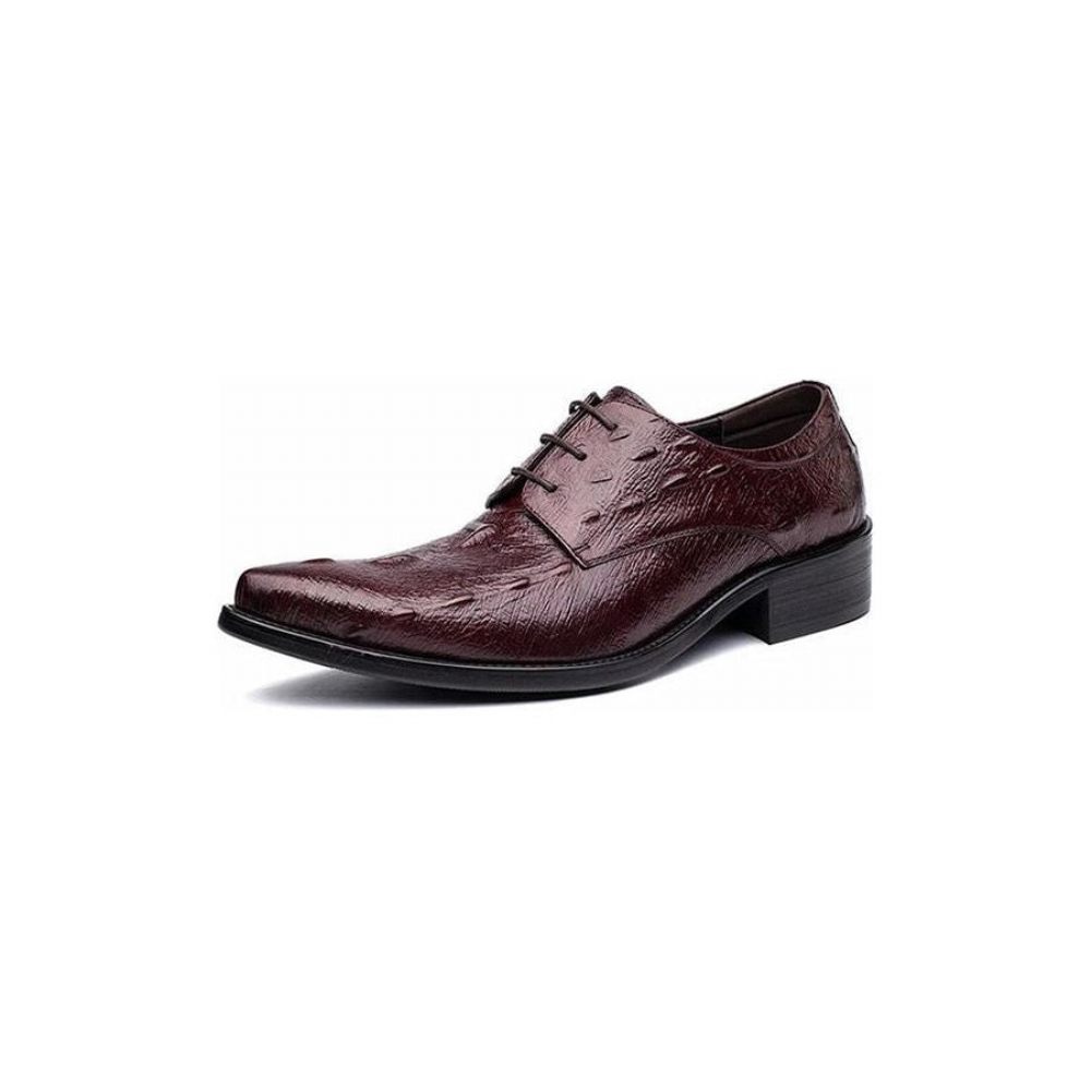 Chaussures Habillées Oxford À Lacets Pour Hommes - Rouge