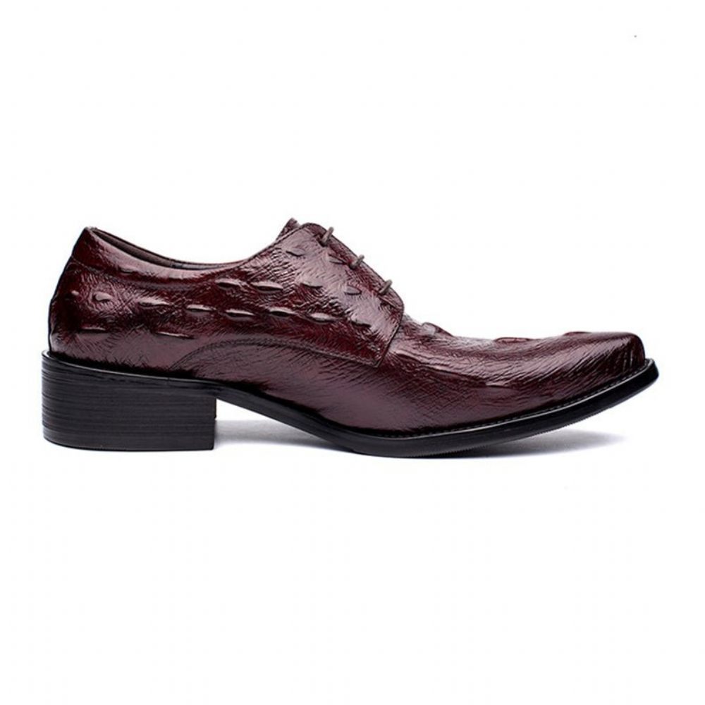 Chaussures Habillées Oxford À Lacets Pour Hommes - Rouge