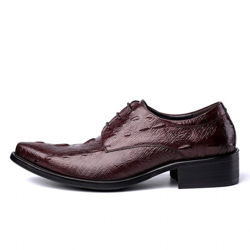 Chaussures Habillées Oxford À Lacets Pour Hommes - Rouge