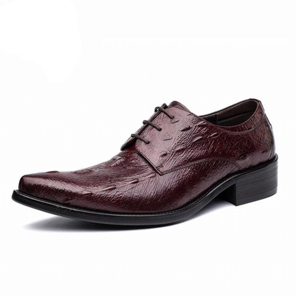 Chaussures Habillées Oxford À Lacets Pour Hommes - Rouge