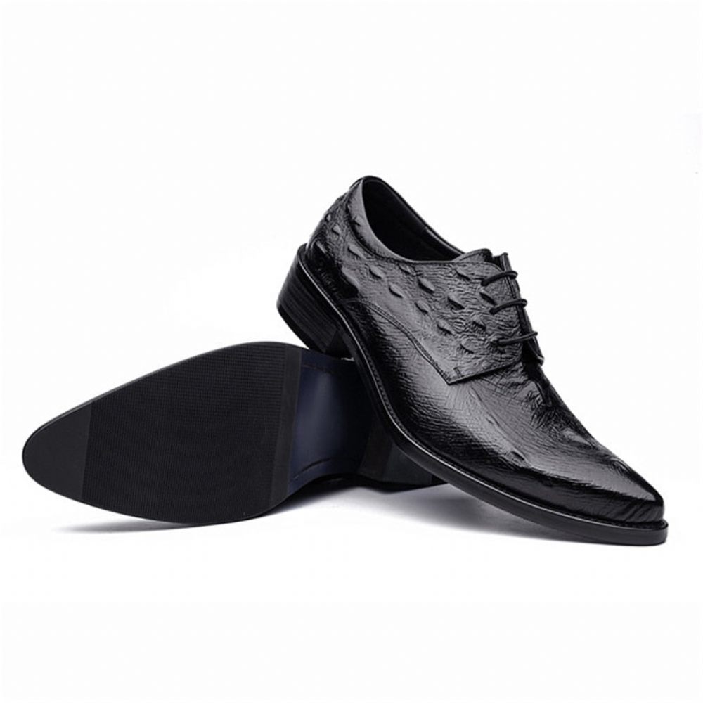 Chaussures Habillées Oxford À Lacets Pour Hommes - Noir