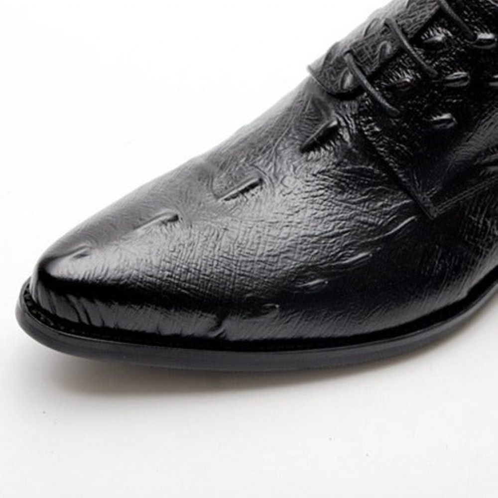 Chaussures Habillées Oxford À Lacets Pour Hommes - Noir